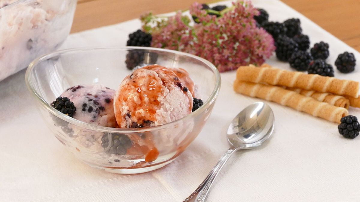 Receta de helado de yogur y moras   Paso 5