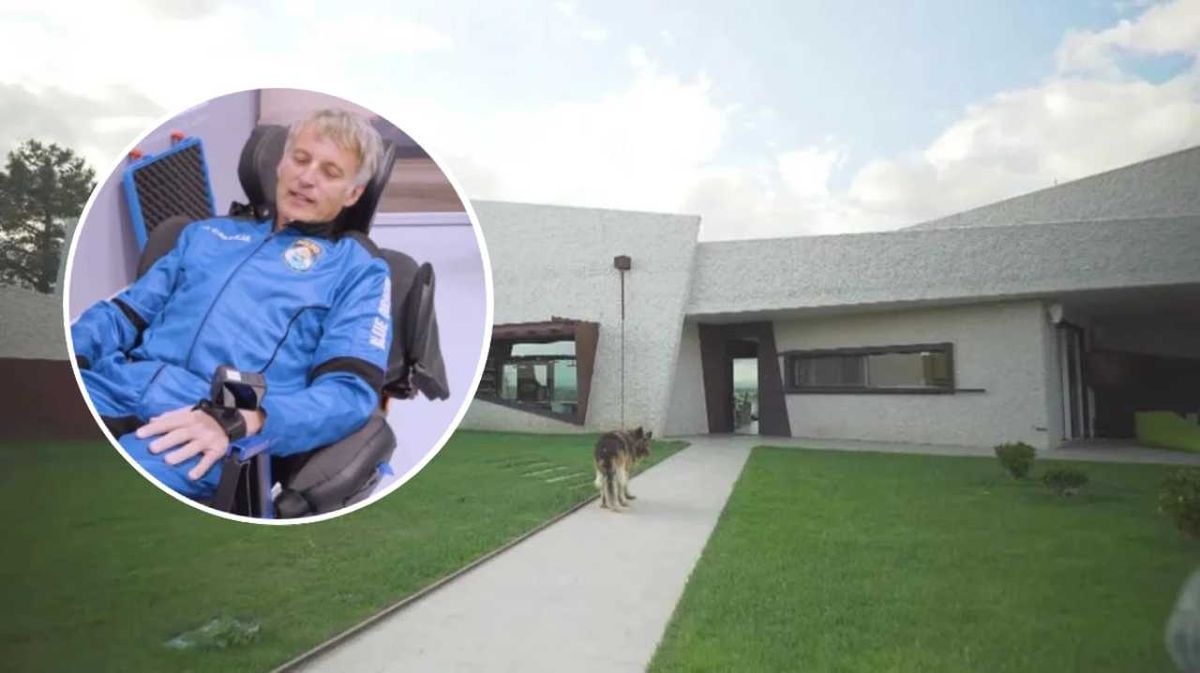 La casa de Jesús Calleja y el presentador antes de despegar.