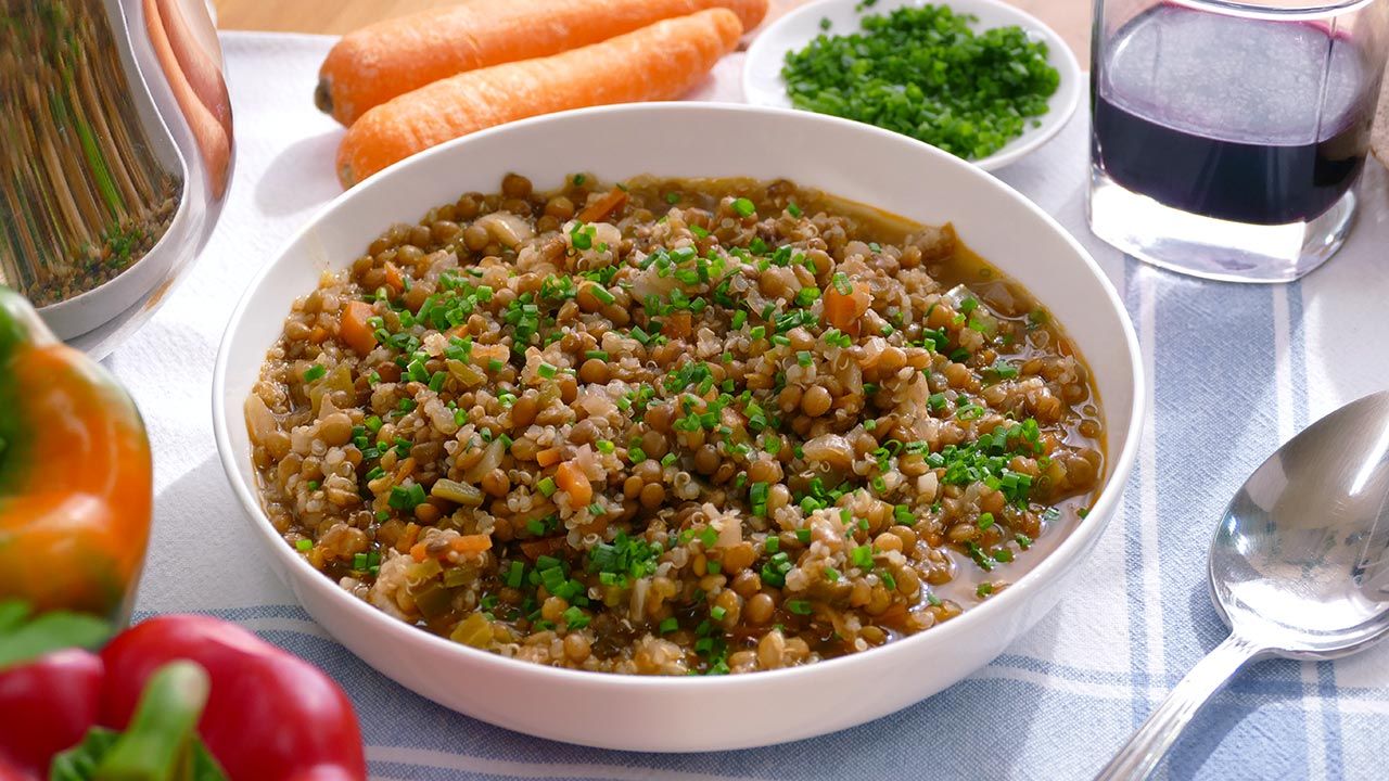 Lentejas con quinoa