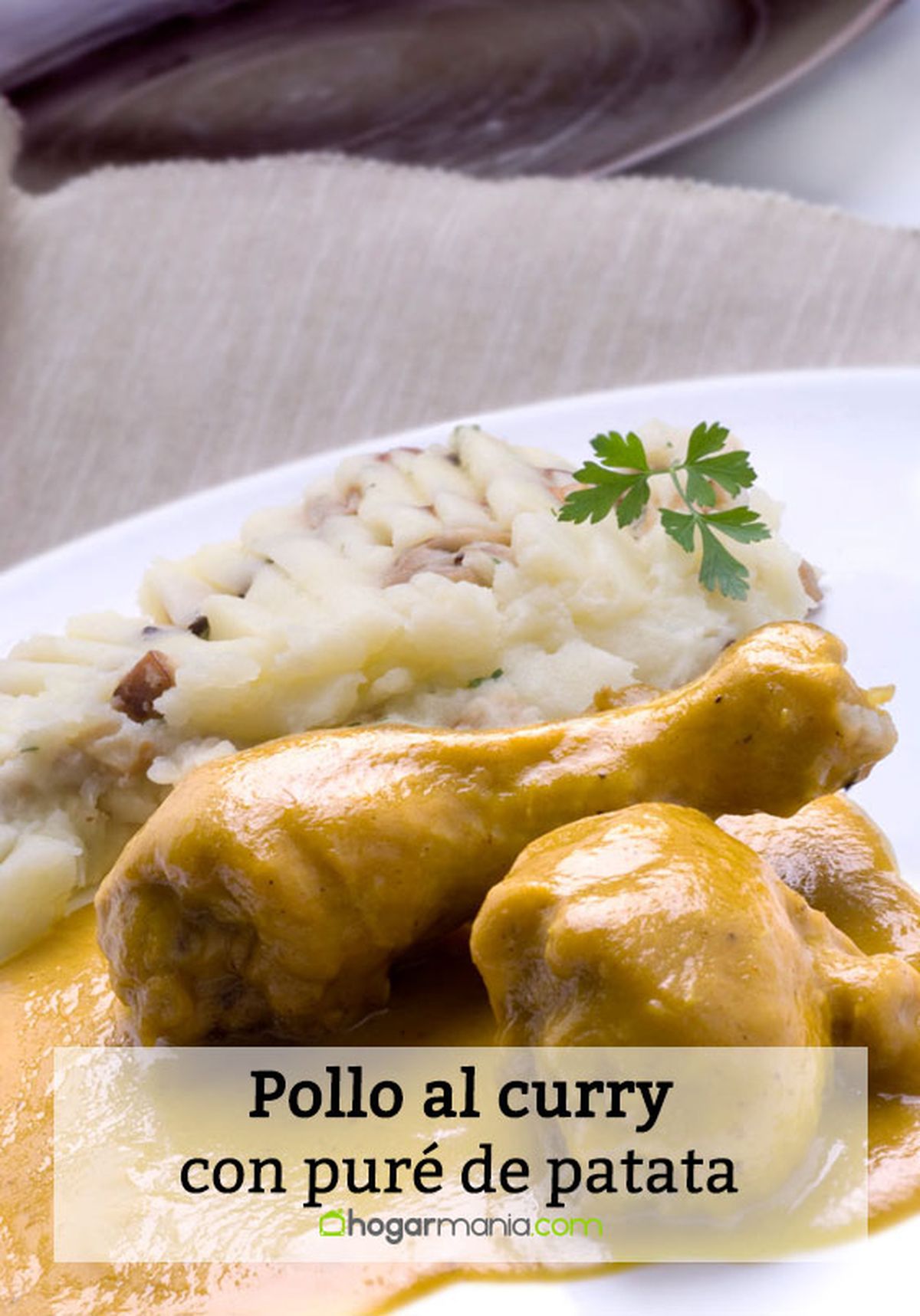 pollo al curry con pure de patatas pin