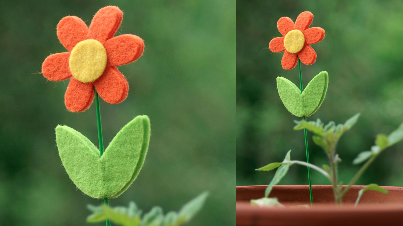 Ideas para hacer flores de fieltro 2