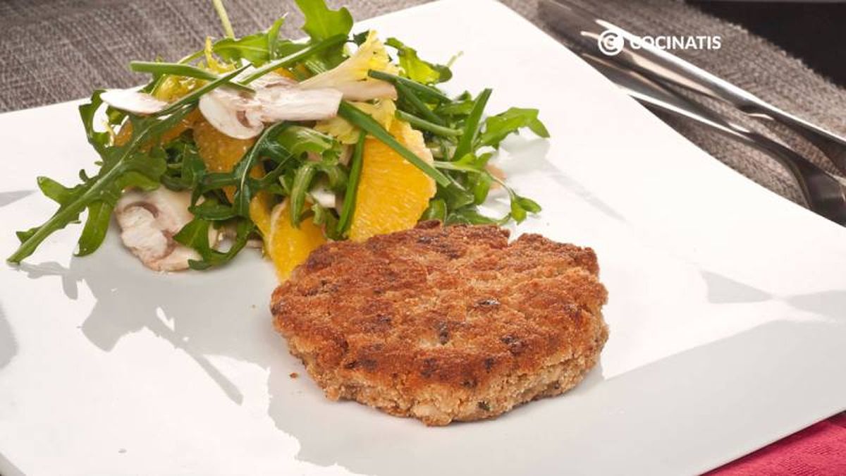 Hamburguesa de avena con champiñones