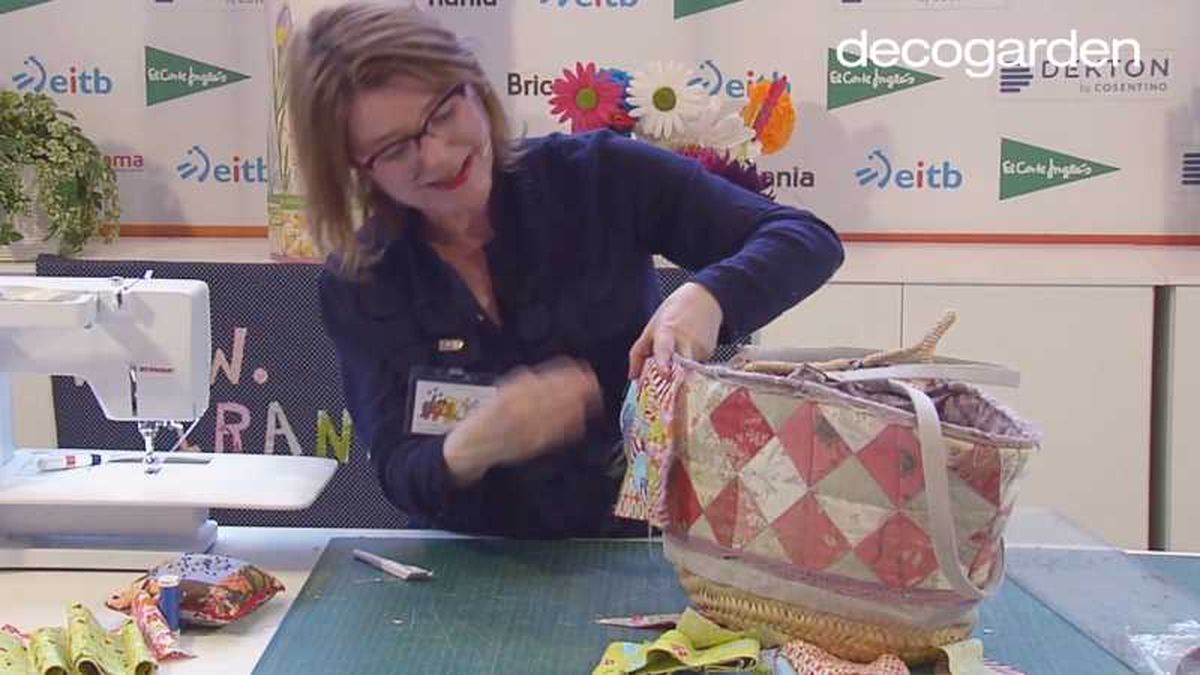 Séptimo paso para forrar un capazo.