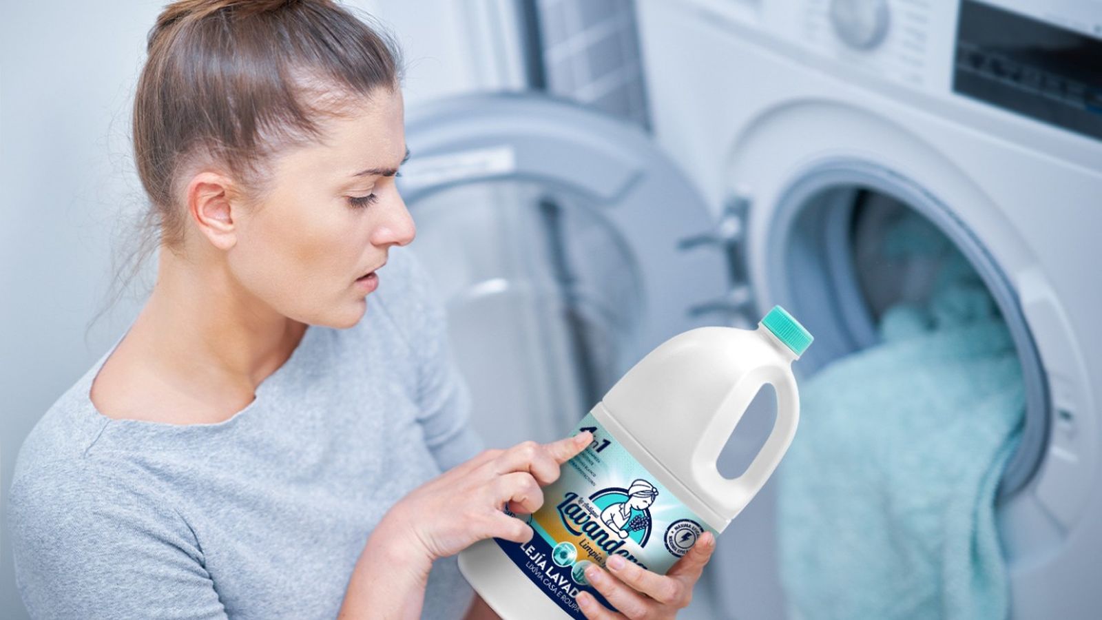 como usar la lejia en la lavadora