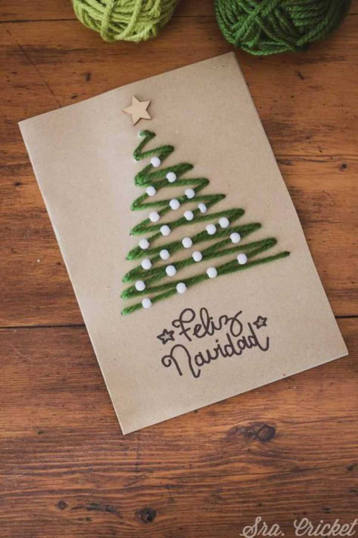 tarjeta navidad hecha a mano lana pinterest sracricket