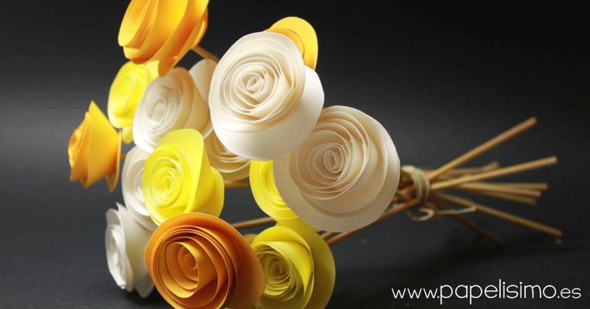 Ramo de flores de papel o cartulina   comunidad