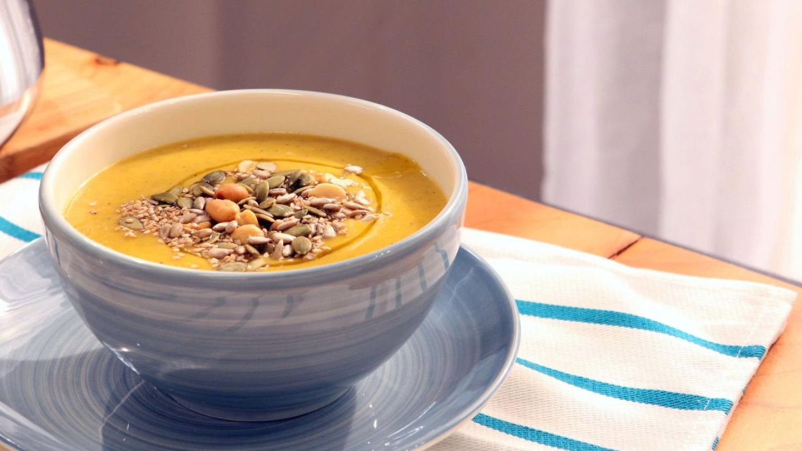 Crema de calabaza, calabacín y puerro