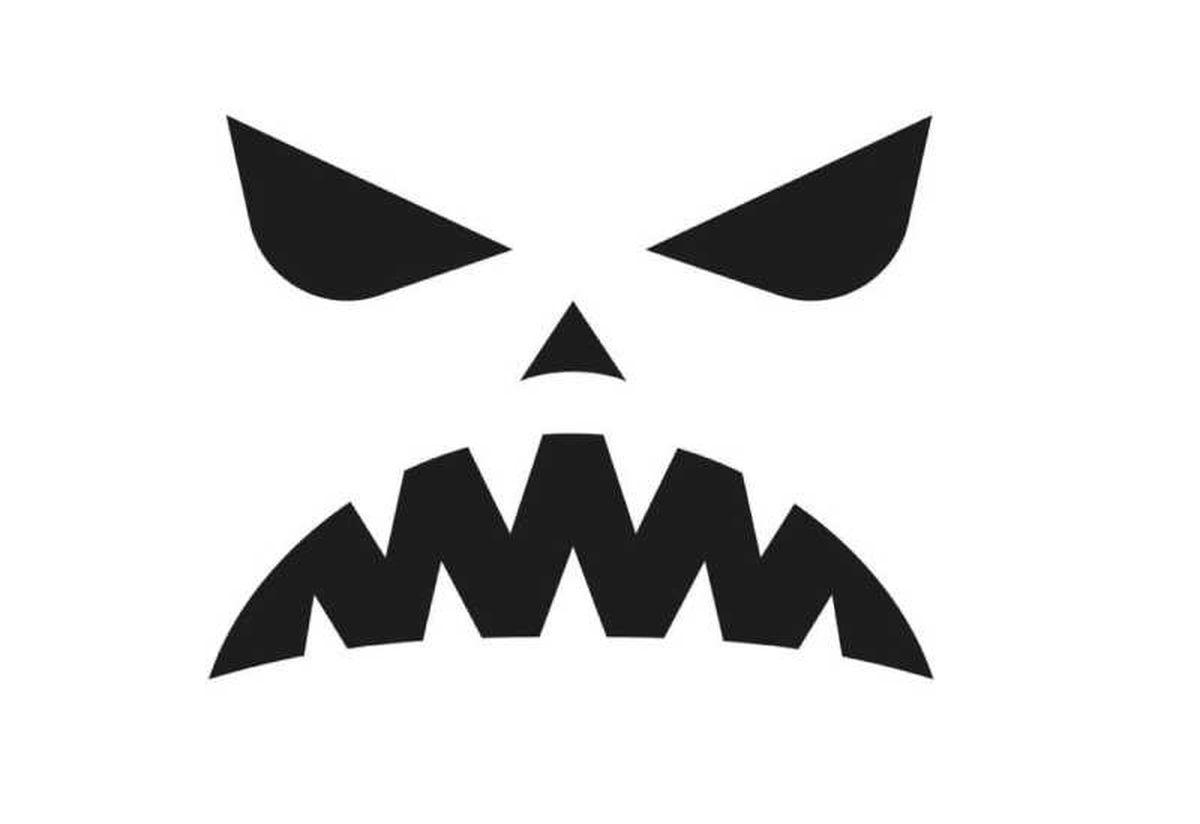 Plantilla para hacer una calabaza de Halloween.
