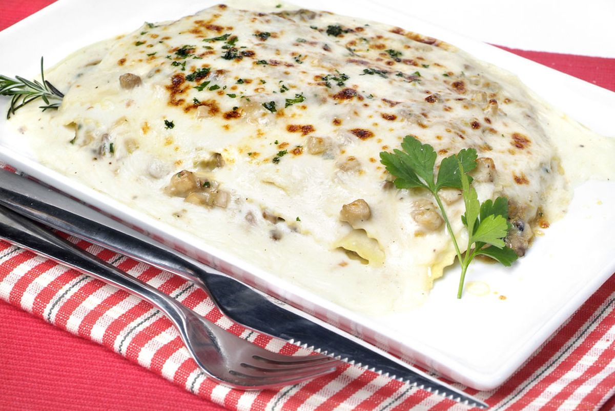Lasaña de champiñones