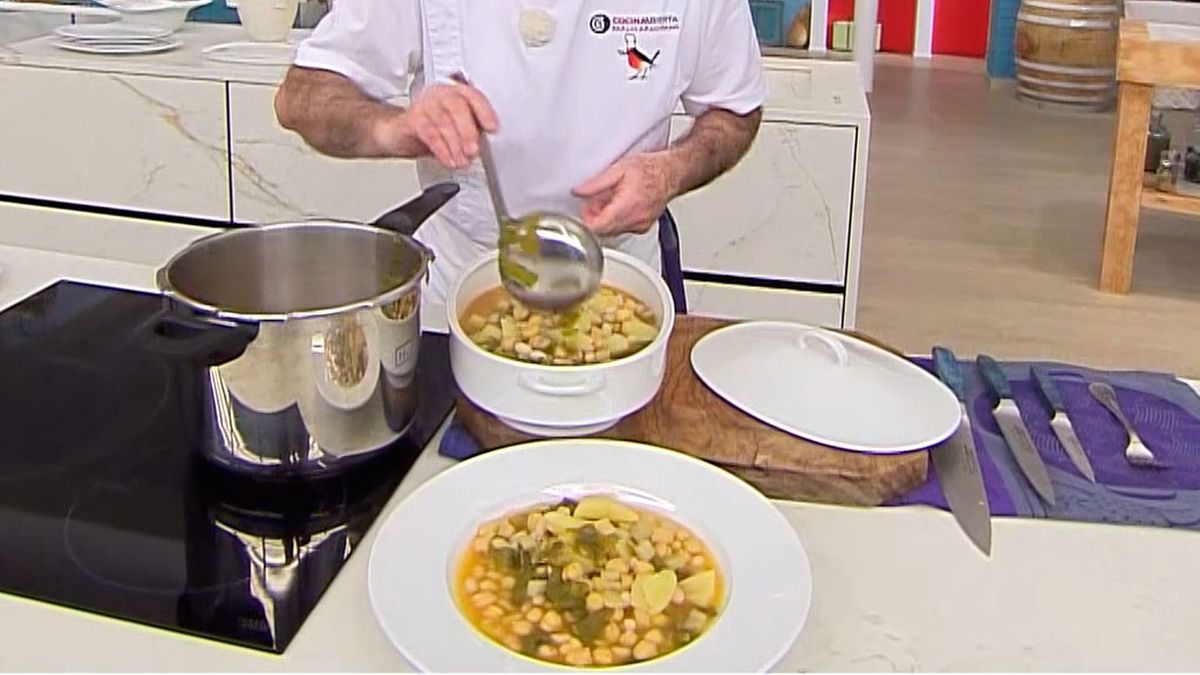KARL6694 Cocido de acelgas con pringa potaje andaluz receta karlos arguinano paso5