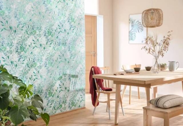 cocina abierta con papel pintado autoadhesivo leroy merlin