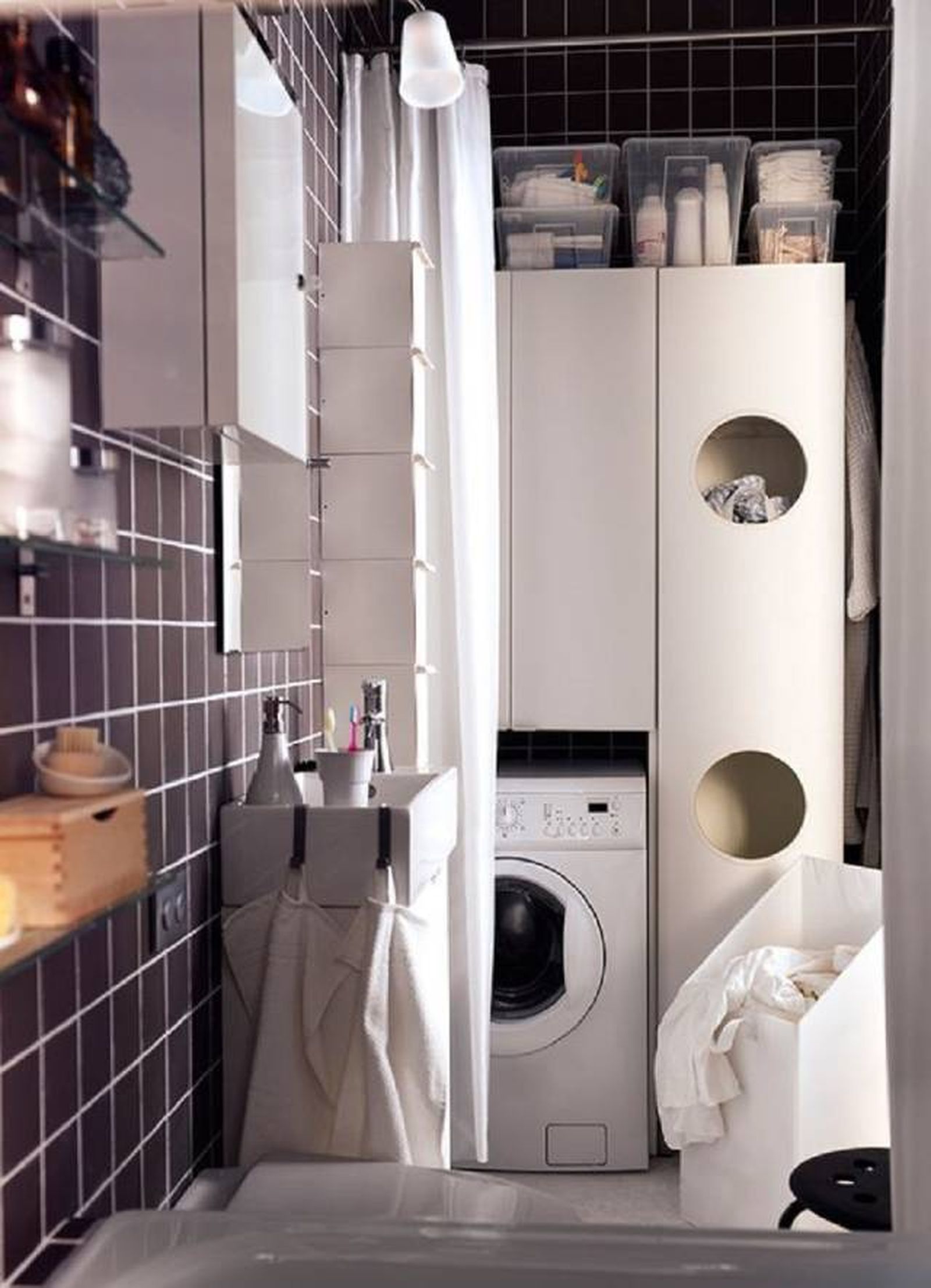 Soluciones para integrar la lavadora en el cuarto de baño 10