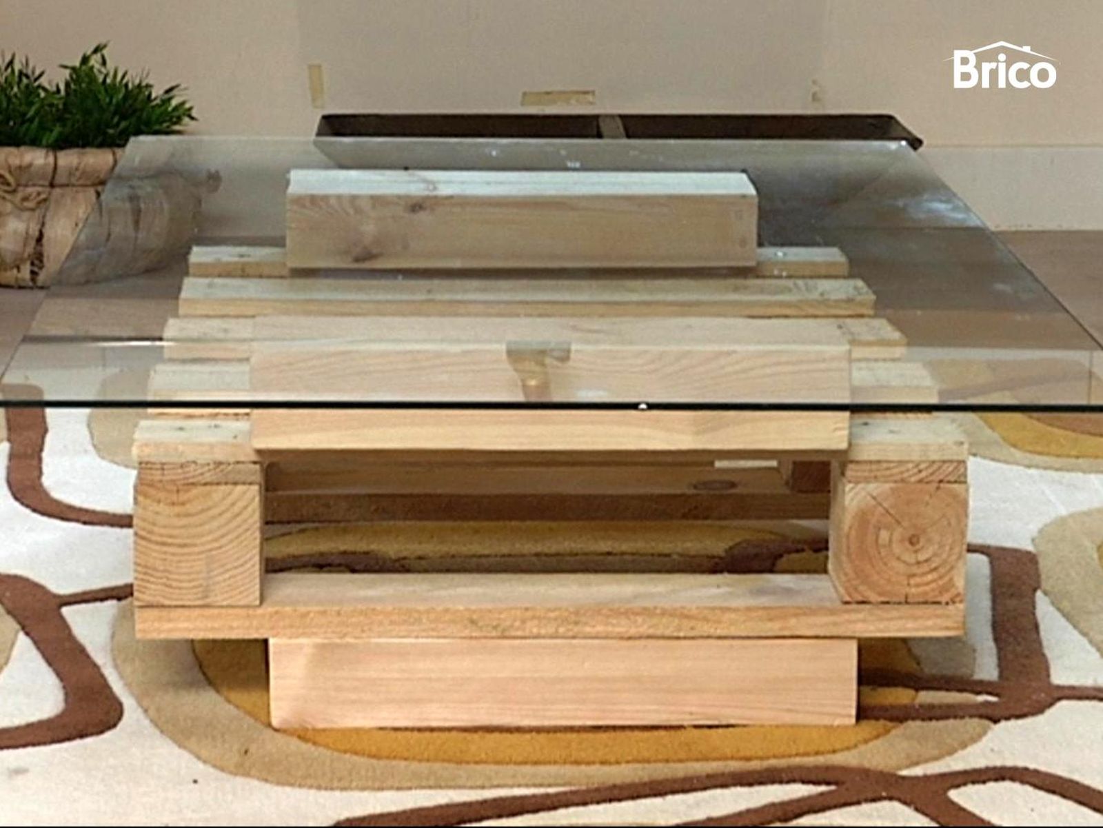 Mesa de centro realizada con palets