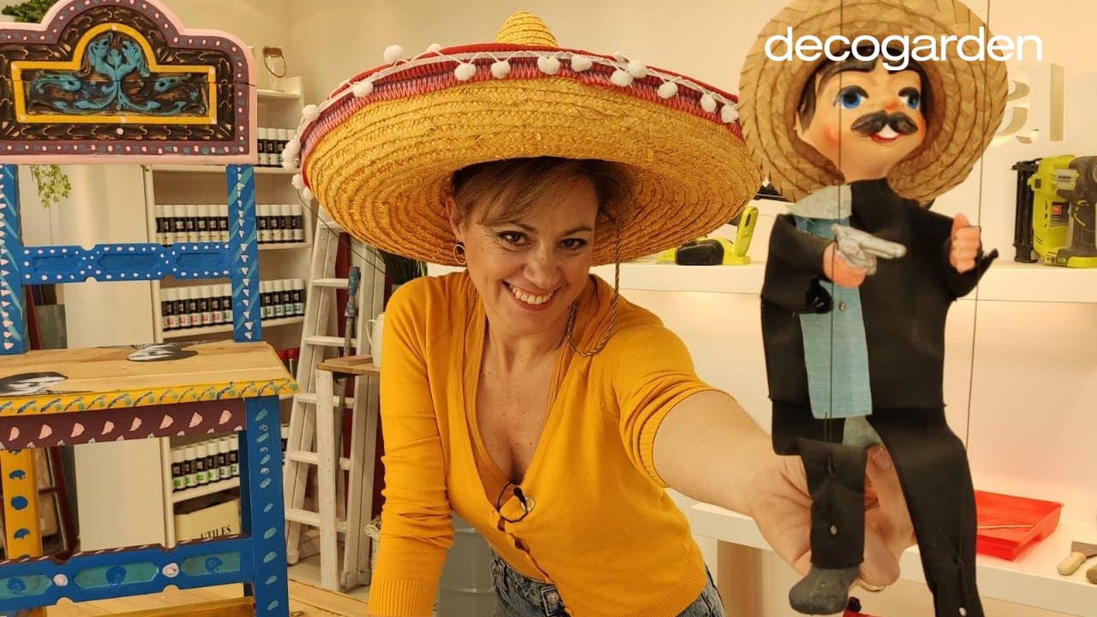 pintar una silla de madera vieja estilo mexicano