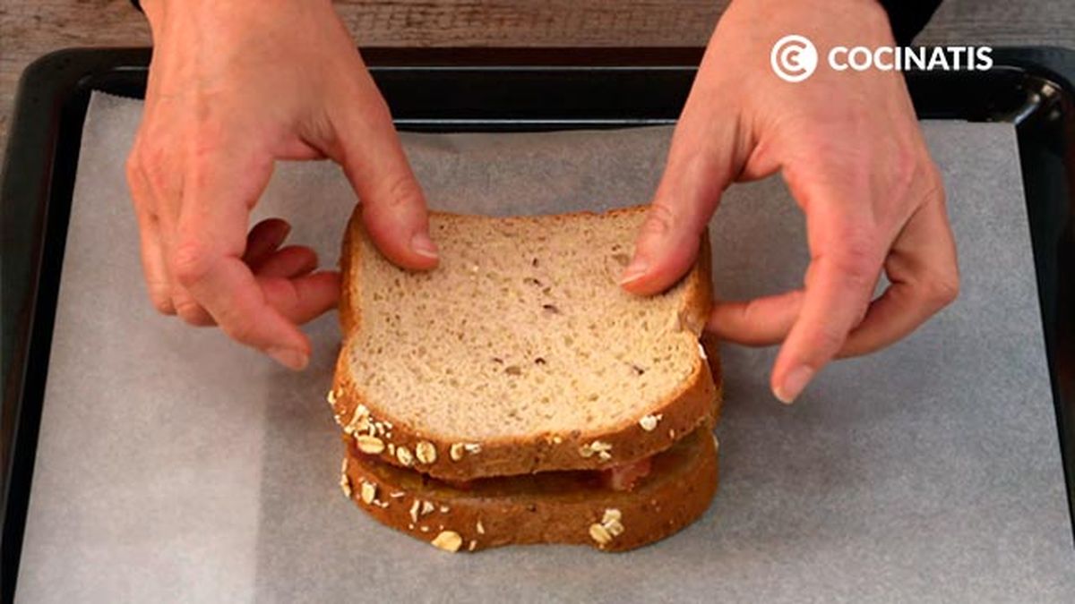 Receta de croque de queso de cabra, bacon y huevo  paso 4