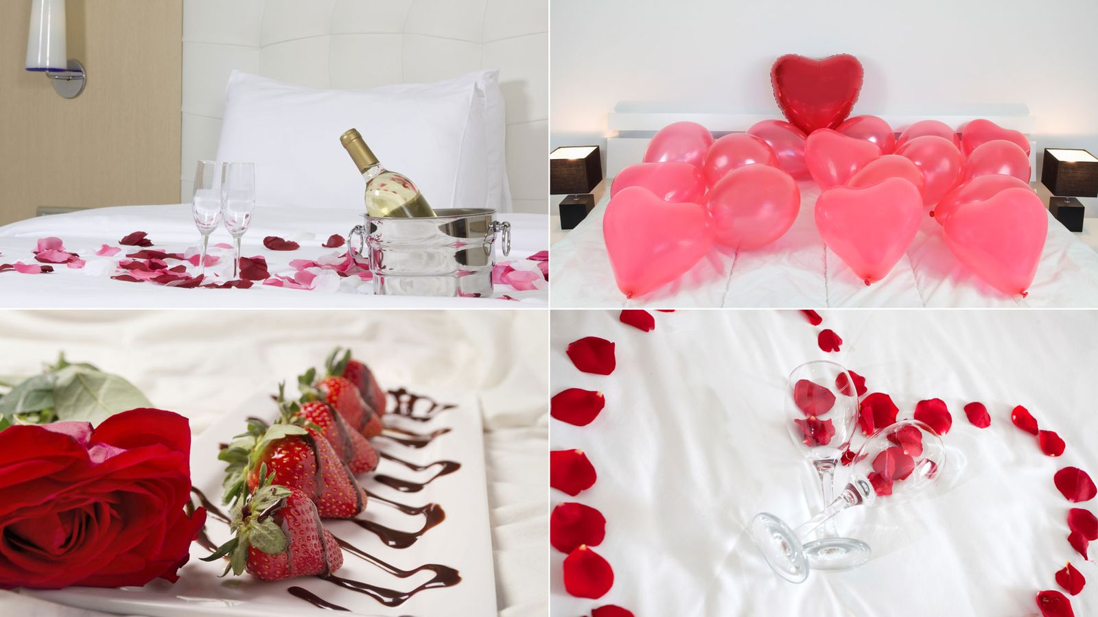 Decoración de camas para san Valentín