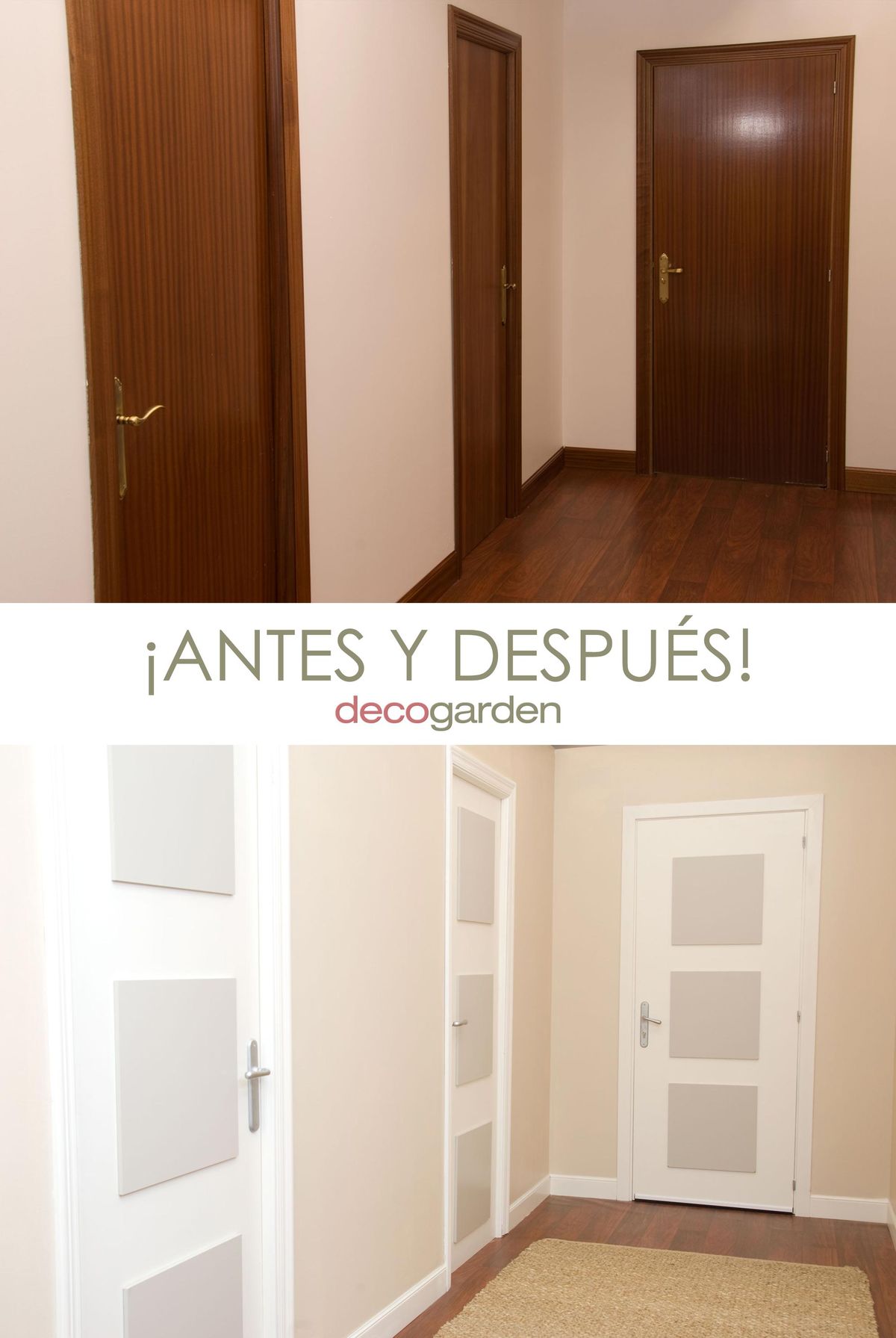 Decogarden 275 Transformacion de pasillo oscuro antes despues