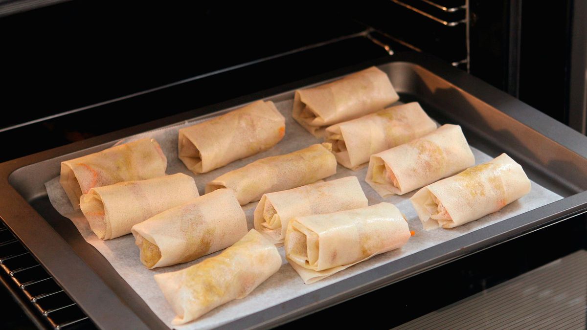 Rollitos de primavera al horno   Paso 5