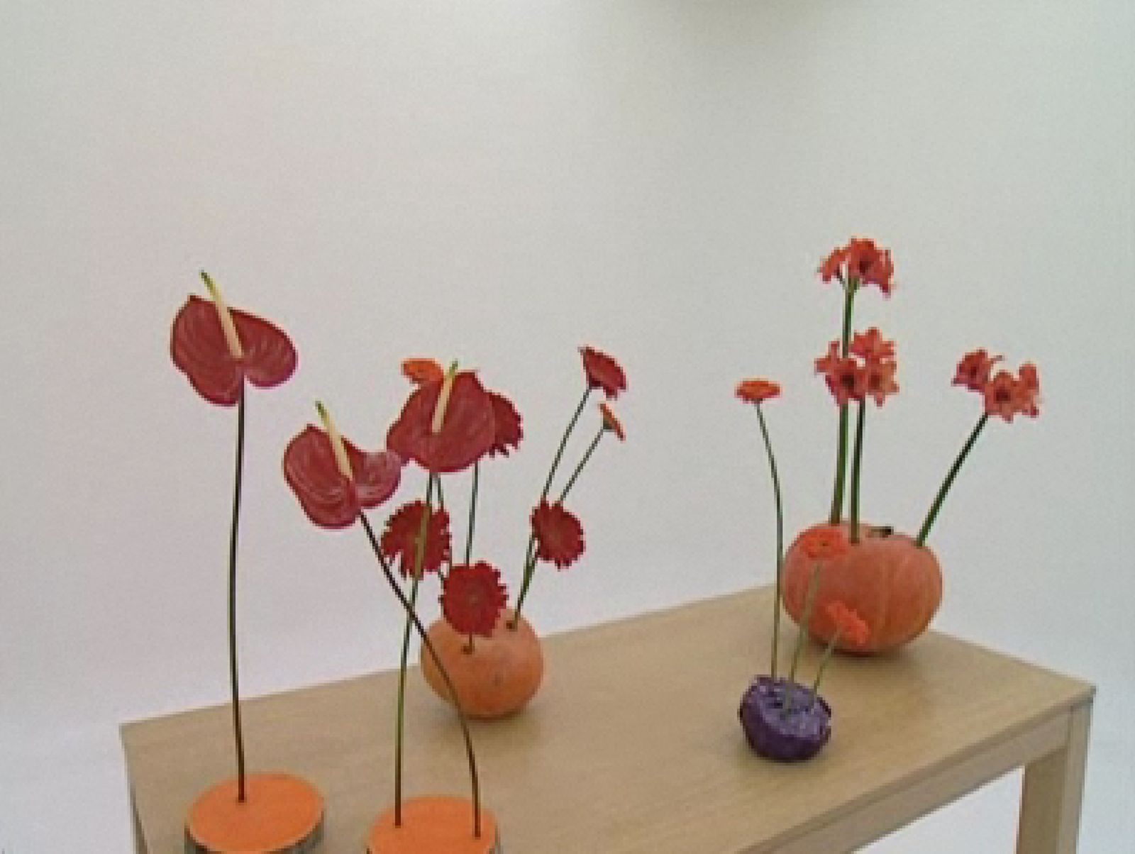 Centros de mesa navideños con calabaza de jardineria