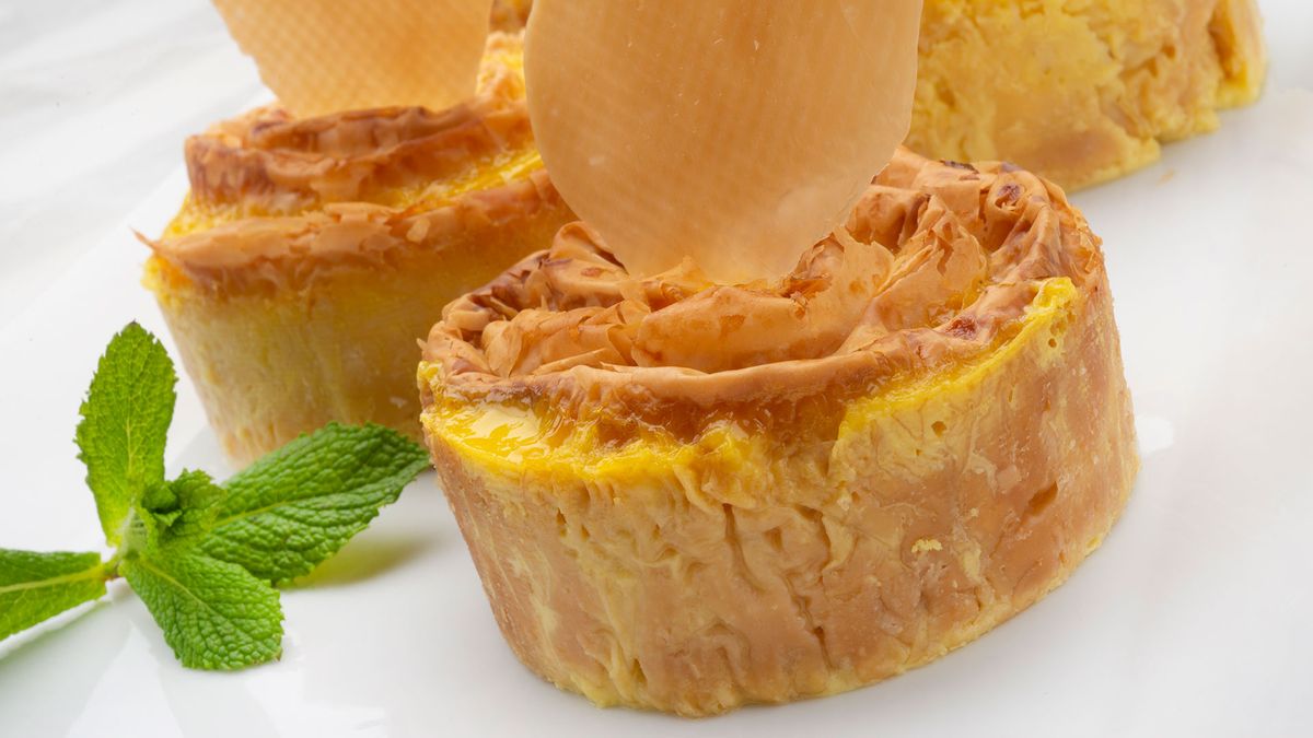 flores de pasta filo y flan xl