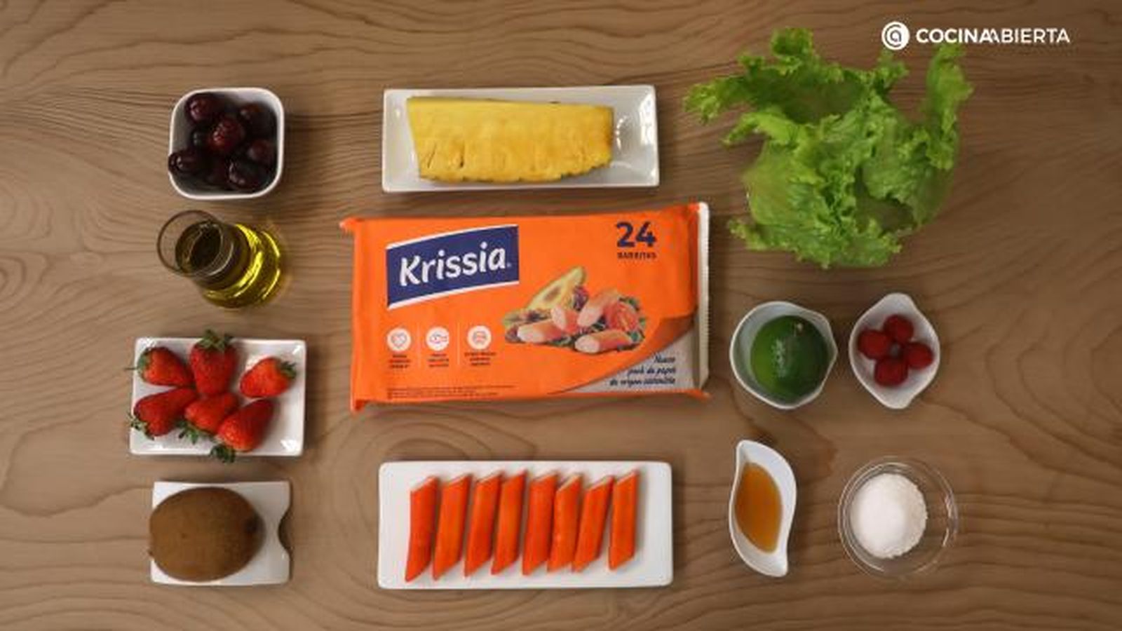 KRISSIA Ensalada frutas surimi ingredientes
