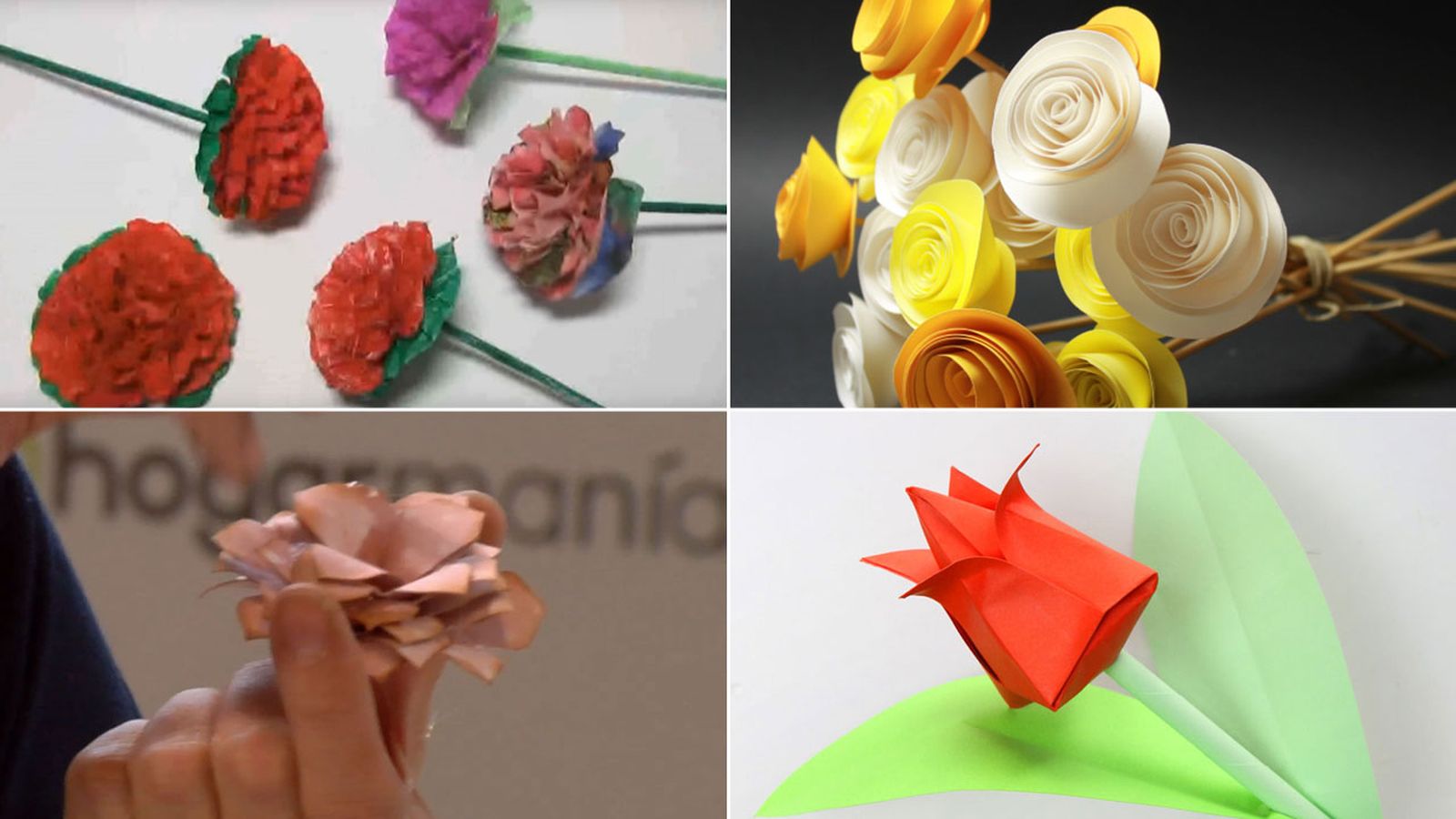 Ideas para hacer flores de papel