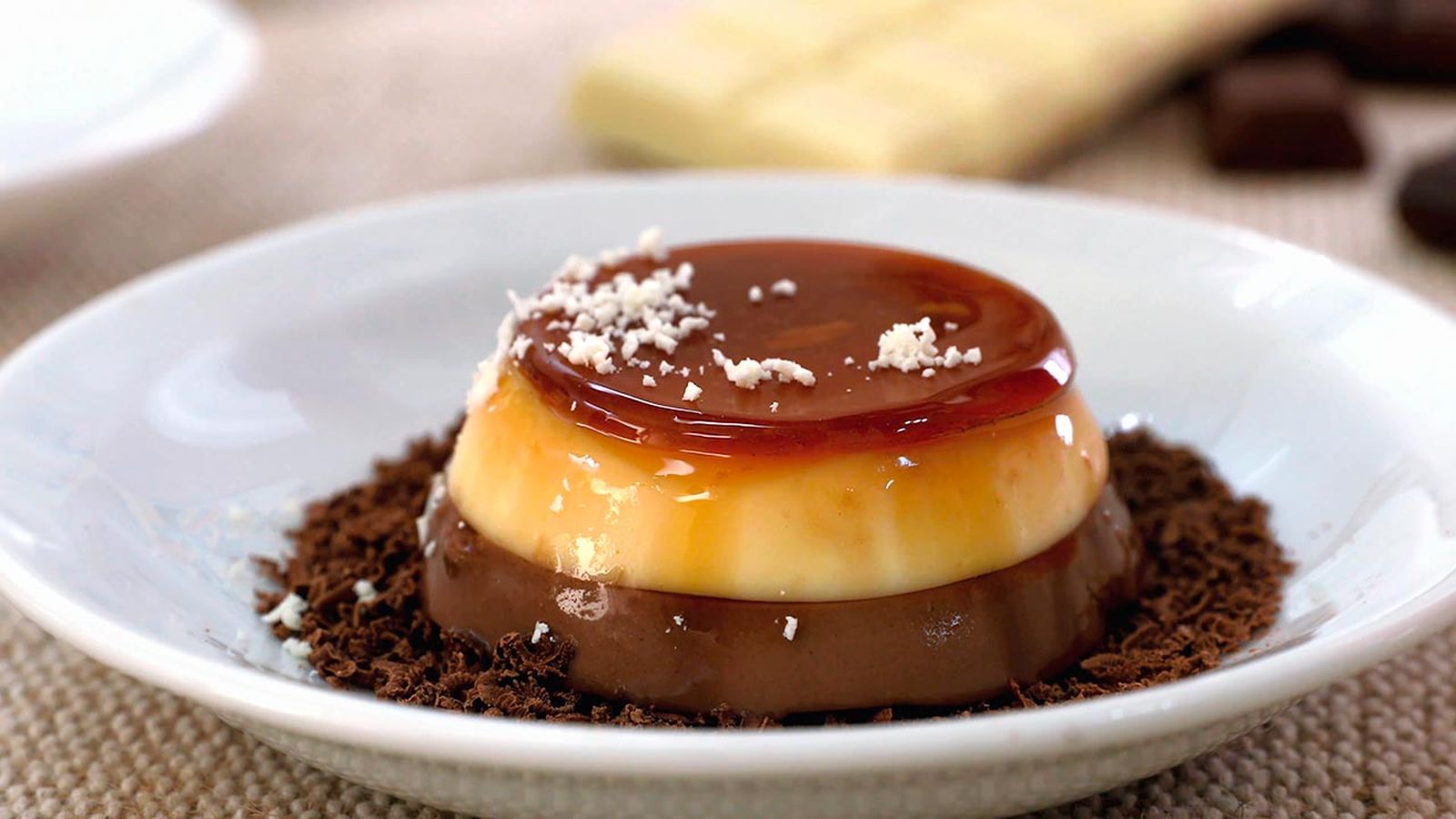 Receta de flan de dos chocolates  paso 7