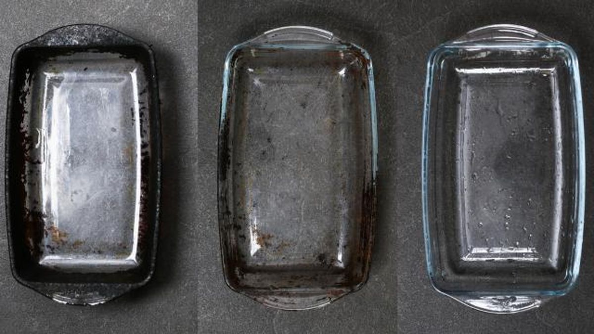 como limpiar bandeja horno de vidrio truco facil rapido