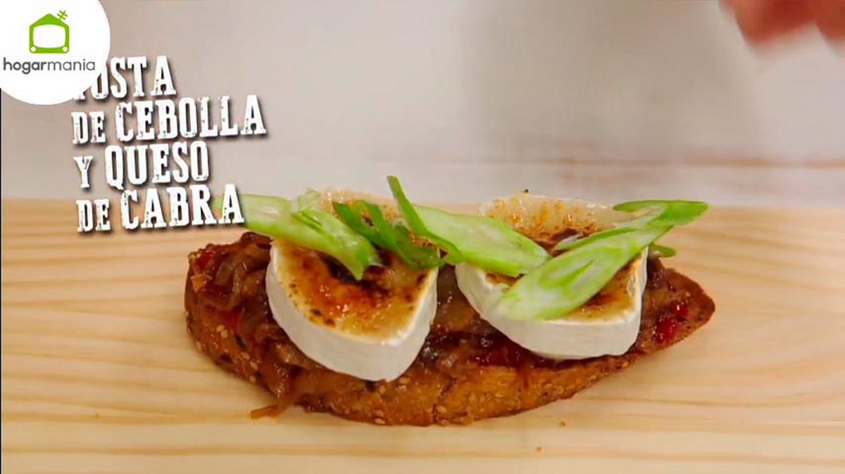 Tosta de cebolla y queso de cabra