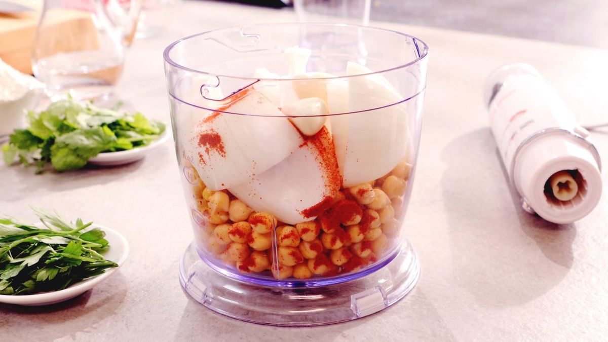 Hamburguesa de falafel   Paso 1