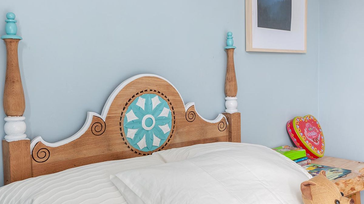 cabecero azul turquesa