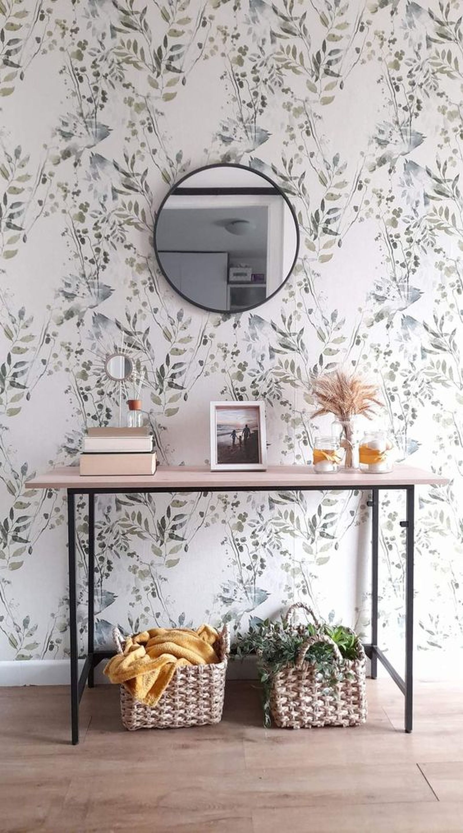 recibidor papel floral pinterest