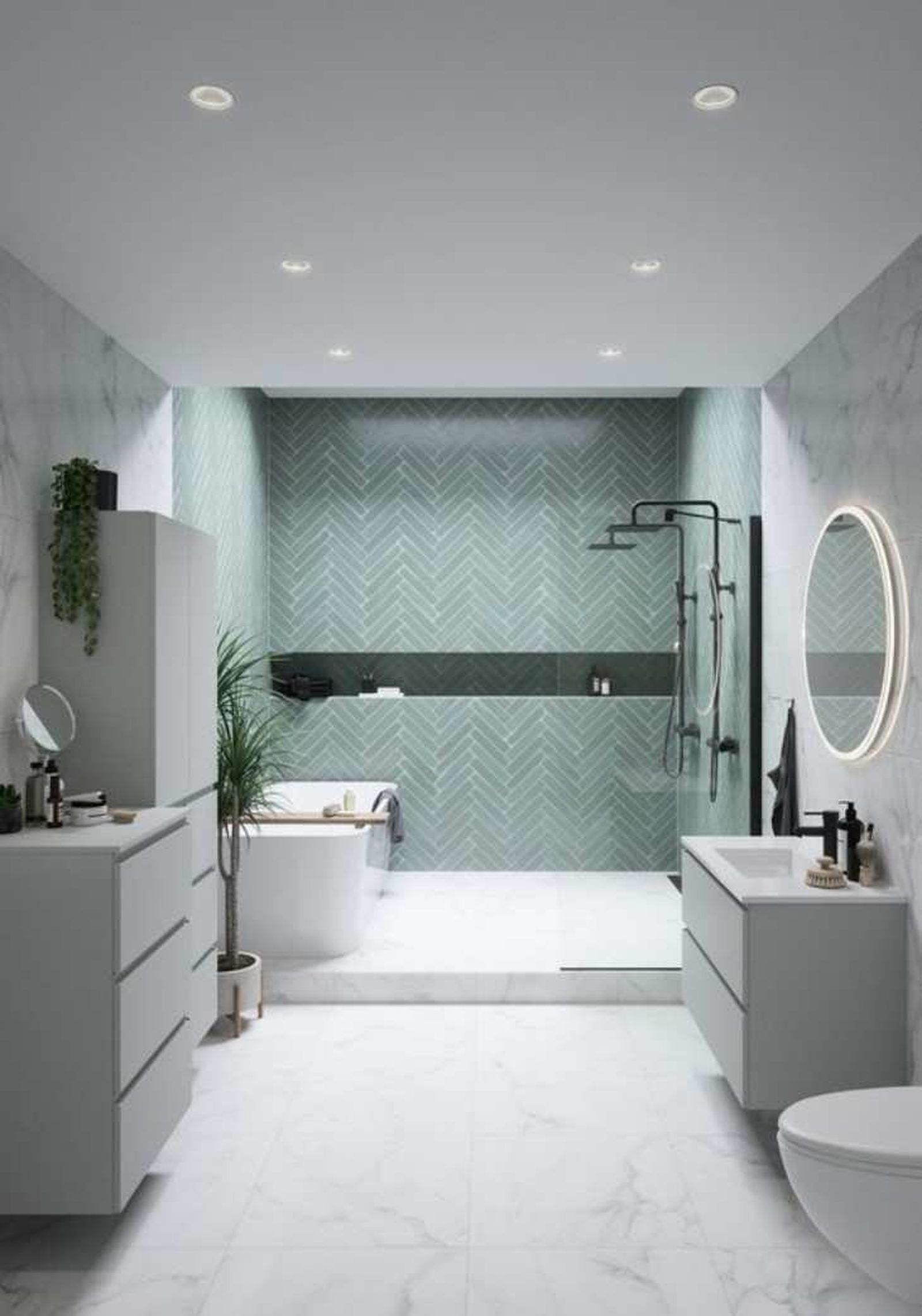 Hornacina de obra en el baño