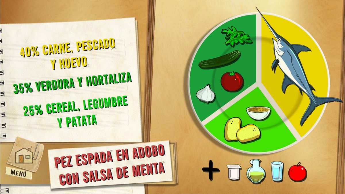 6165 1 Pez espada en adobo con salsa de menta plato