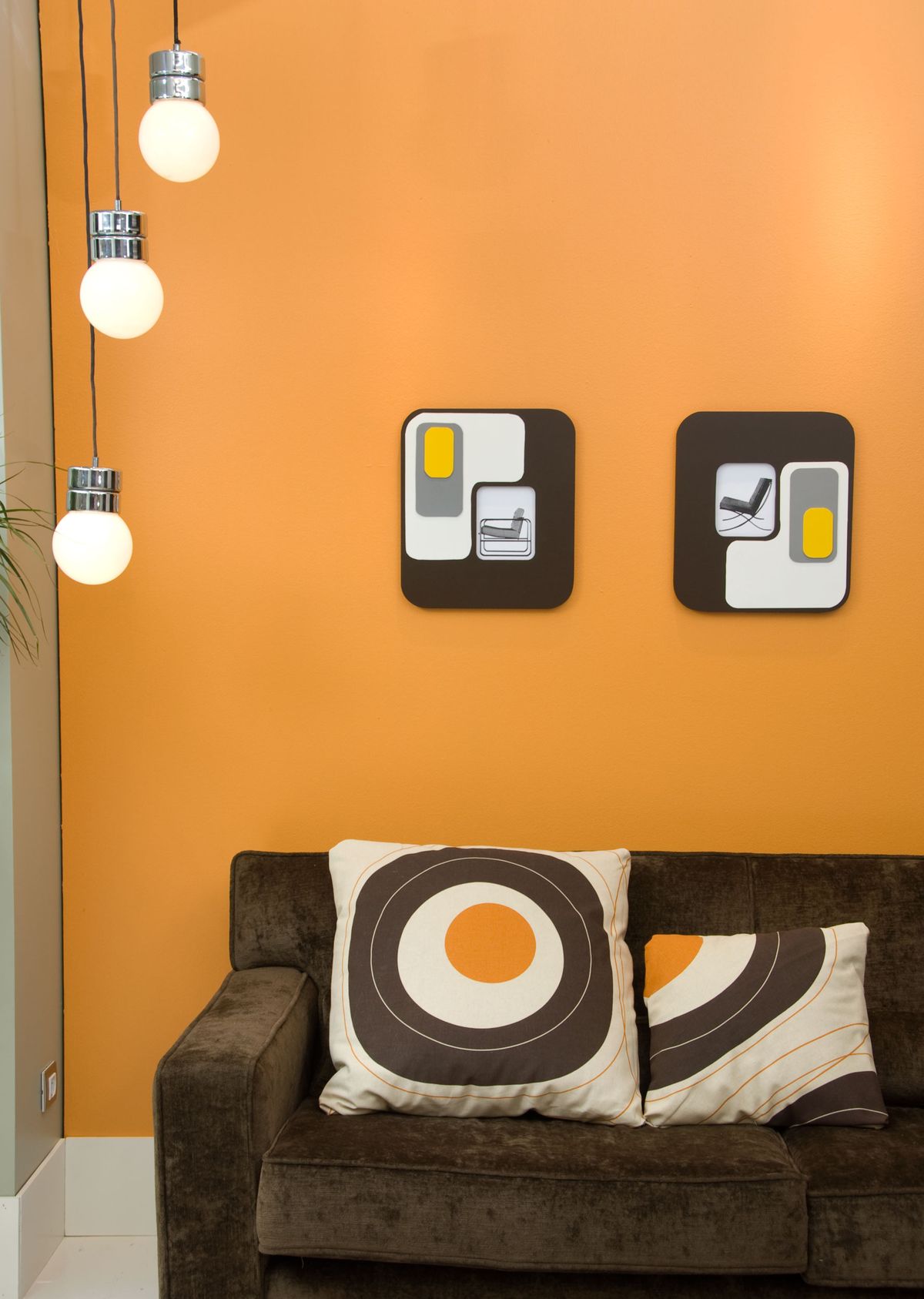 Cuadros y cortina de estilo retro paso 7