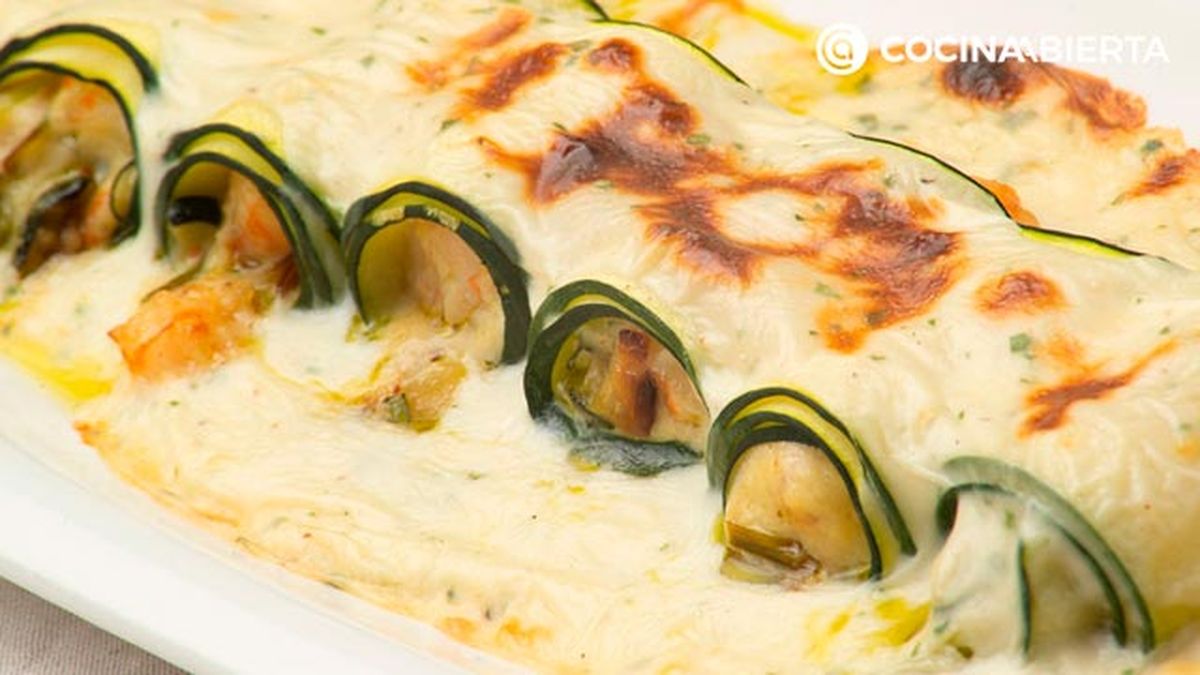 recetas con bechamel canelones de calabacin