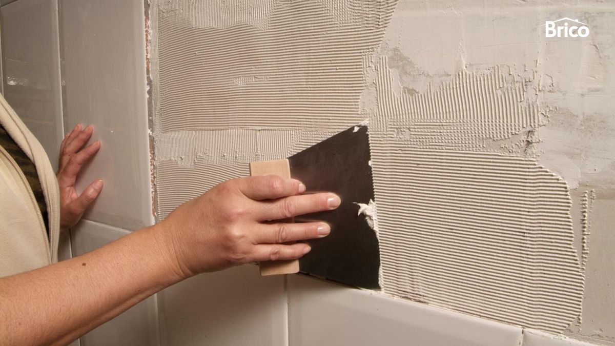 Fisura en pared alicatada paso 4