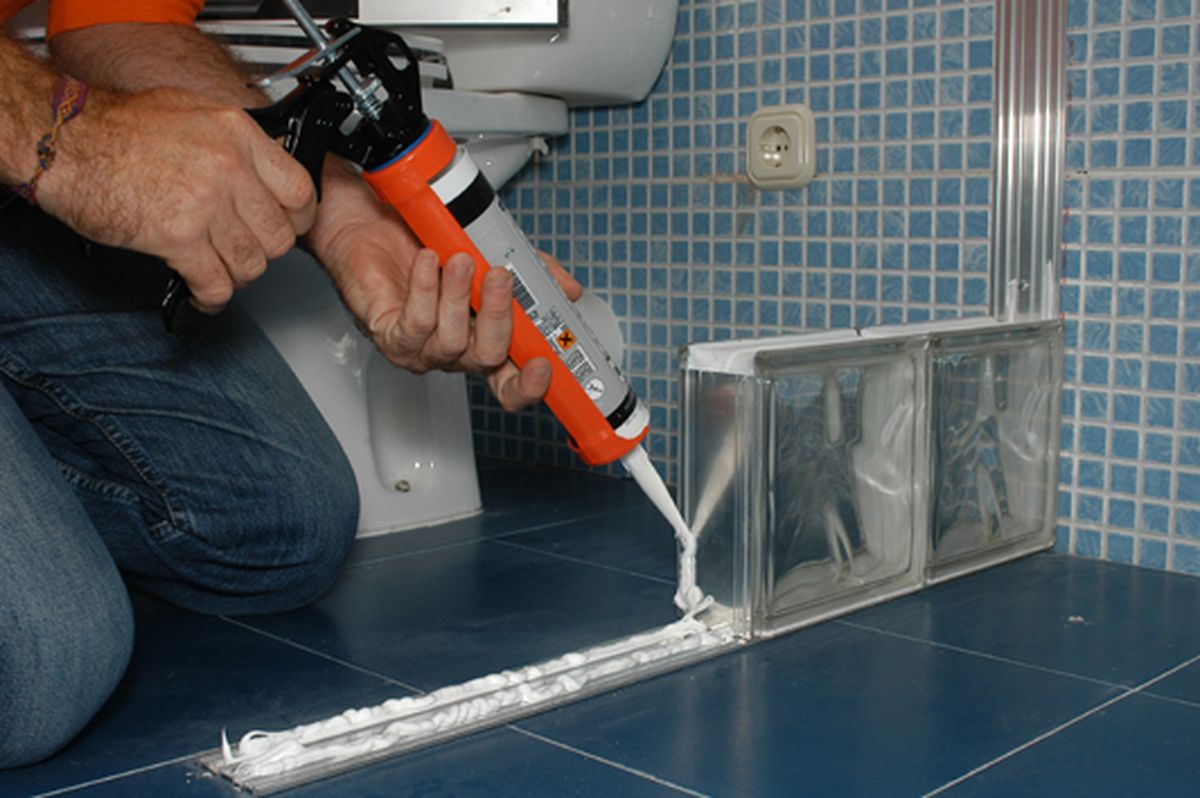 Muro de pavés para el baño paso 6