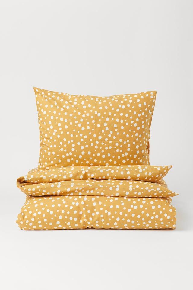 hm funda nordica amarilla lunares