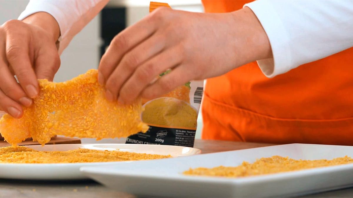 Receta de pechugas de pollo rebozadas con salsa barbacoa  paso 1