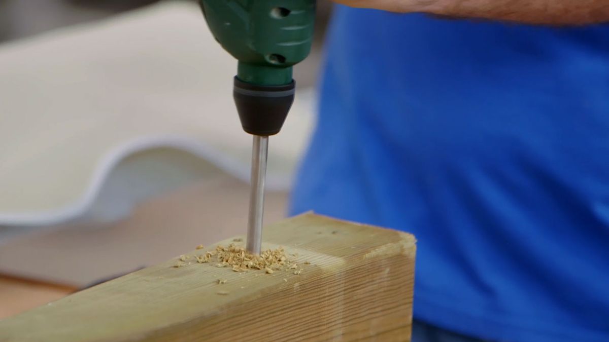 Hacer un soporte con toldos para una hamaca paso 1