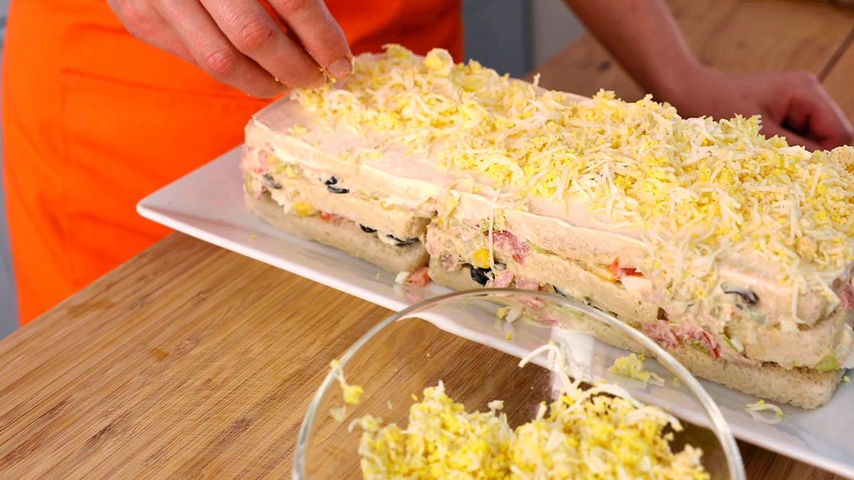 Receta de pastel de atún con pan de molde  paso 5