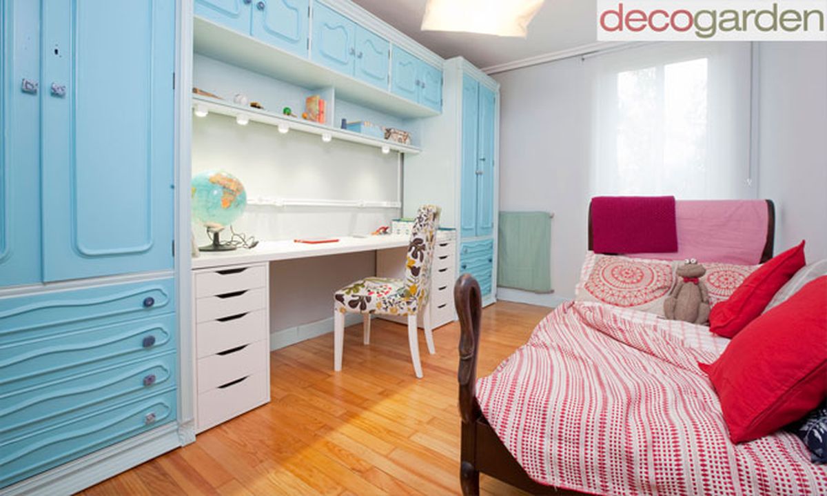 habitacuion juvenil tonos azules