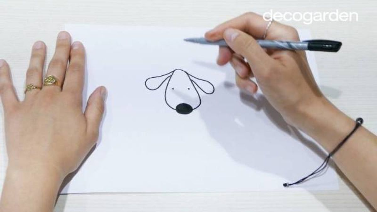 Paso 3 para dibujar un perro.