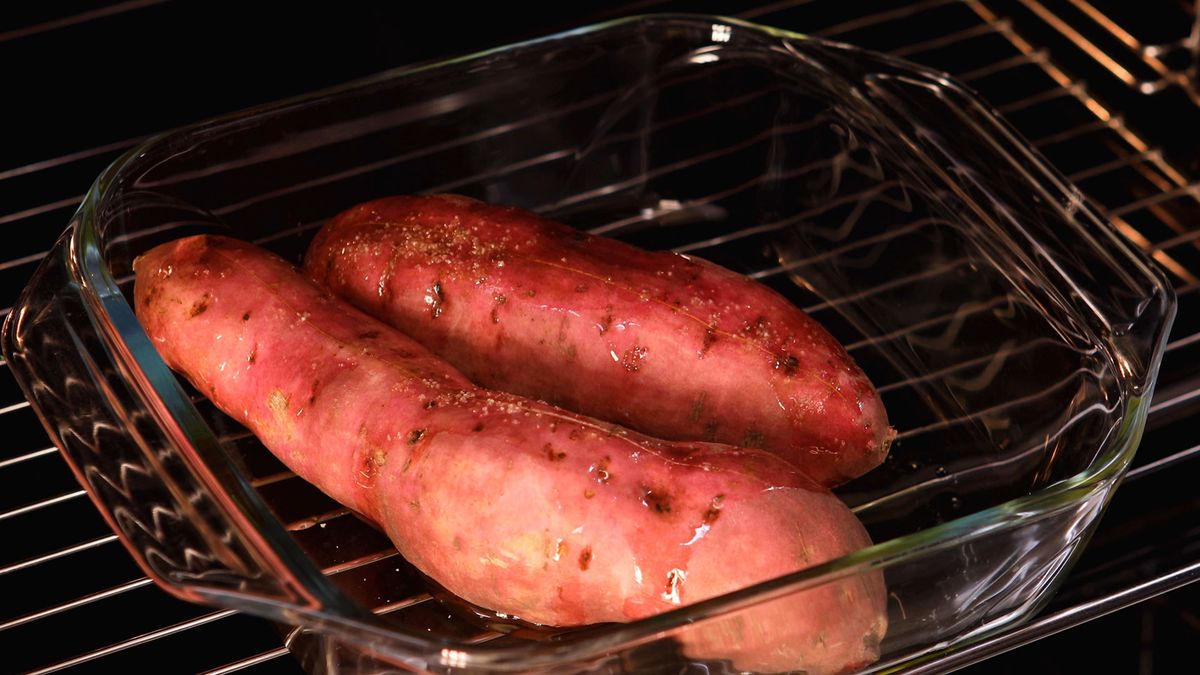 Boniatos rellenos de setas   Paso 2