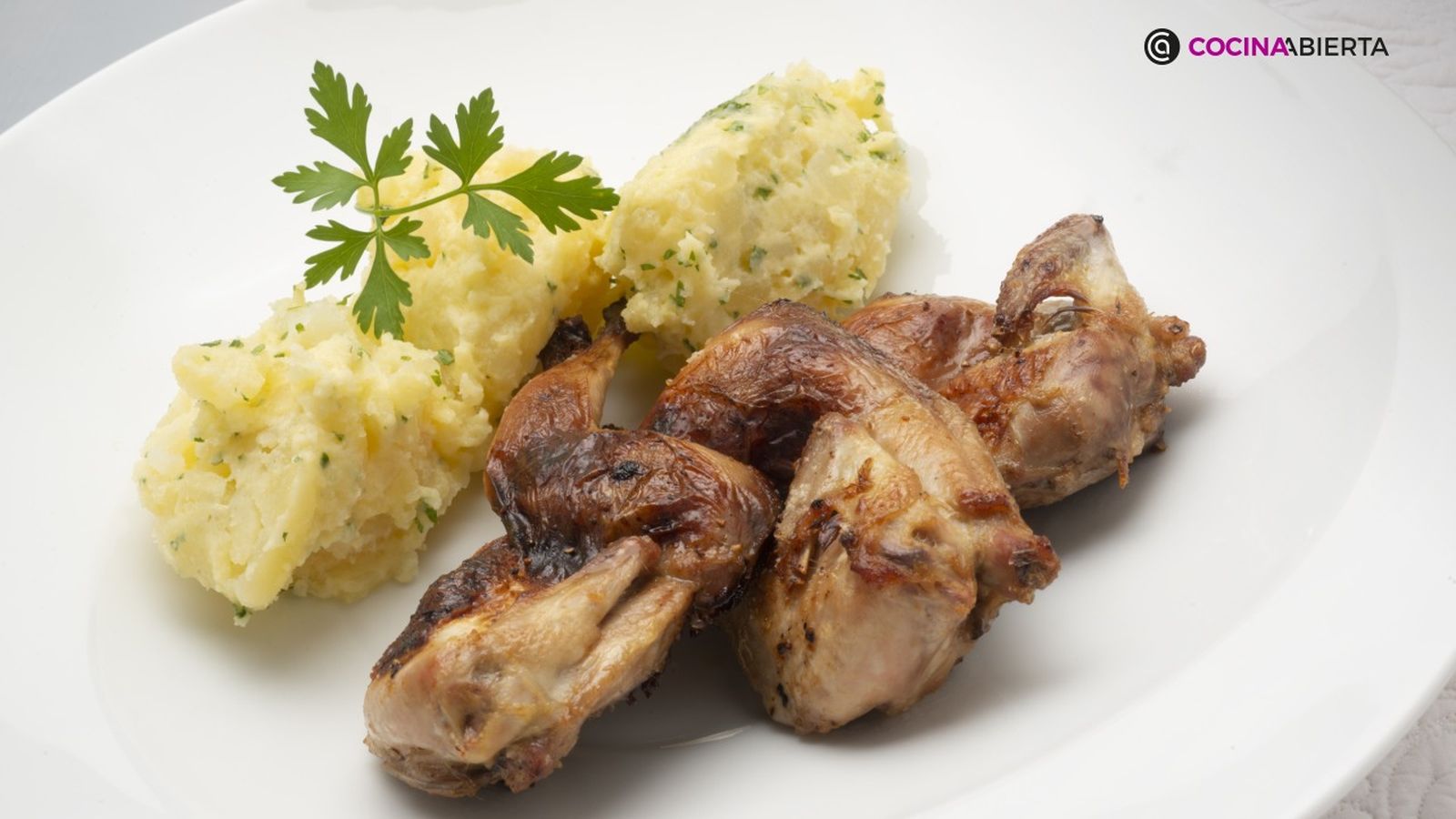 Codornices asadas con puré de patatas al alioli, de Karlos Arguiñano