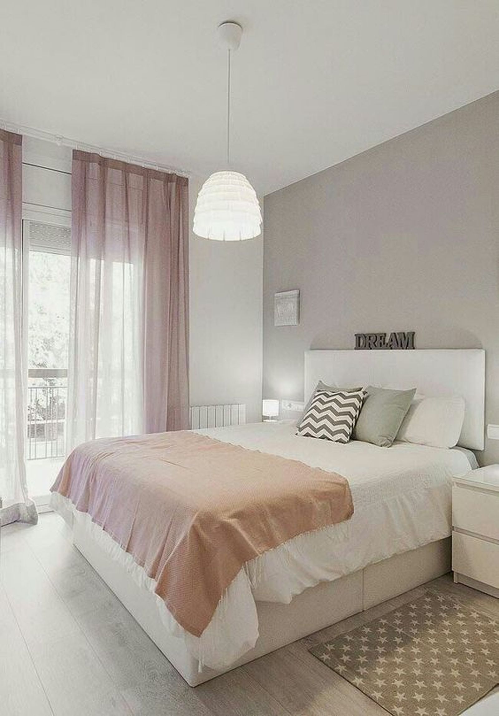 dormitorio lampara blanca sencilla pinterest