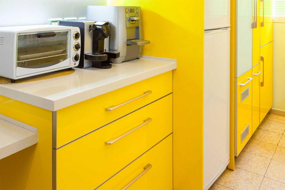 Cocina de color amarilla 4