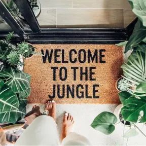 urban jungle felpudo