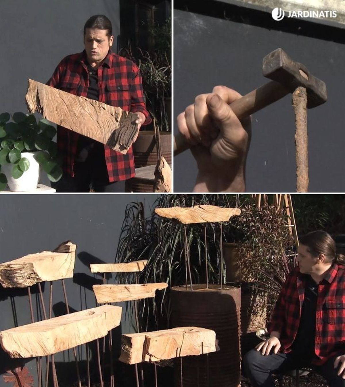 Tronco de cedro como peana